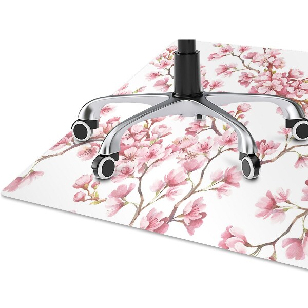 Covoras pentru protectie pardosea flori roz
