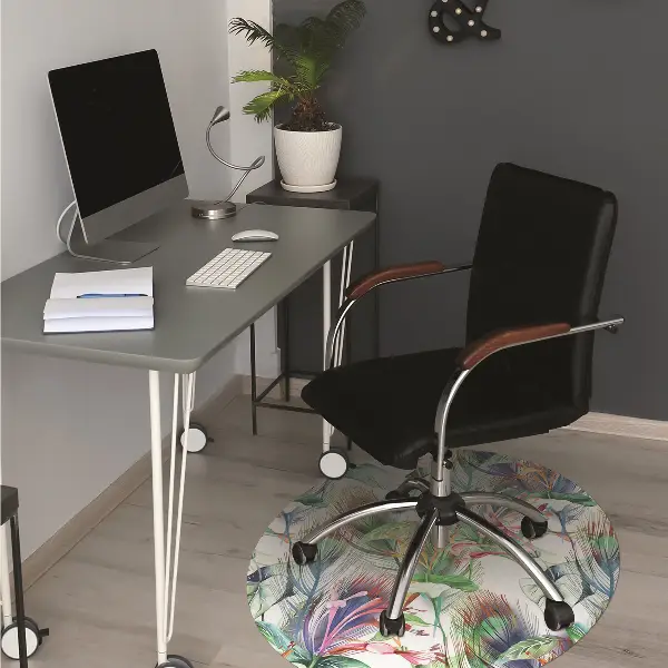 Covoras pentru protectie pardosea flori colorate