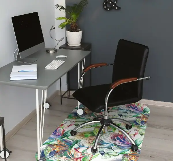 Covoras pentru protectie pardosea flori colorate