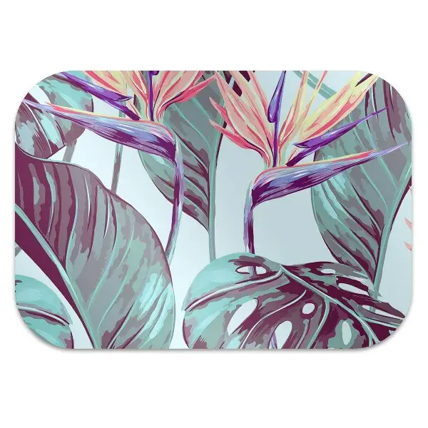 covoras protectie podea frunze tropicale