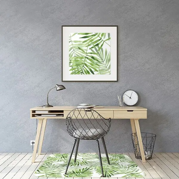 Covoras pentru protectie pardosea frunze acuarelă
