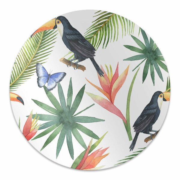 Covoras pentru protectie pardosea Toucans și fluturi