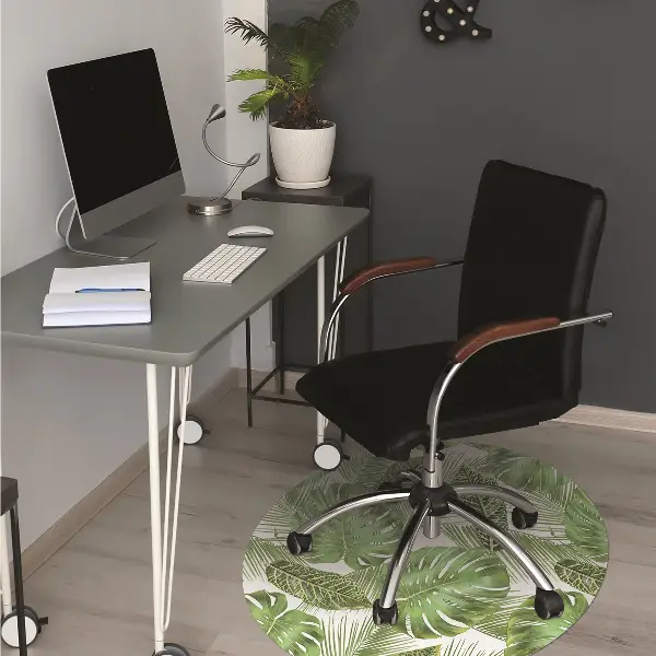 protectie podea scaun birou frunze tropicale