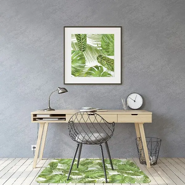 protectie podea scaun birou frunze tropicale