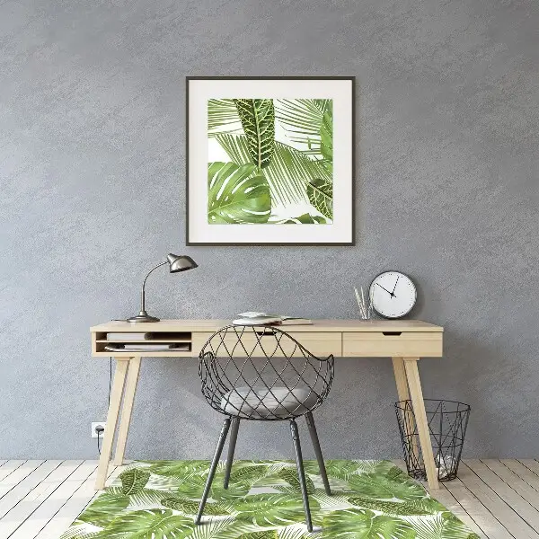 protectie podea scaun birou frunze tropicale