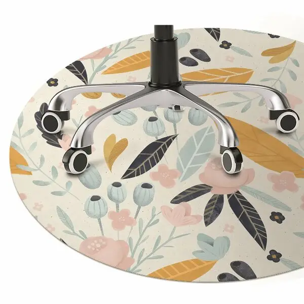 protectie podea scaun flori pastel