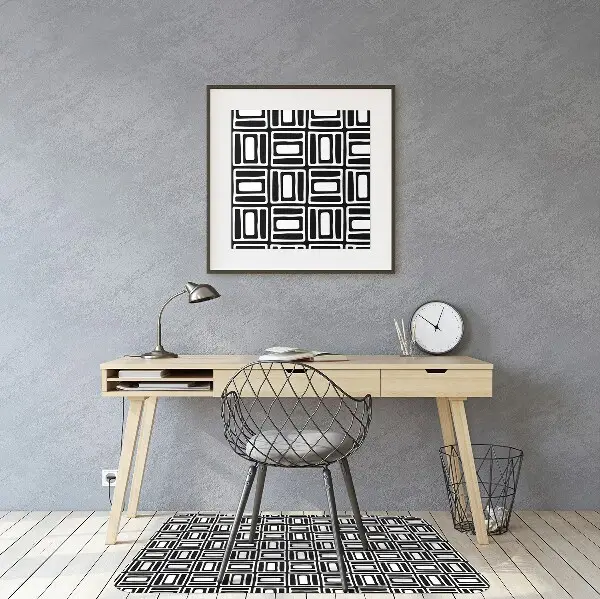 protectie podea scaun birou model geometric