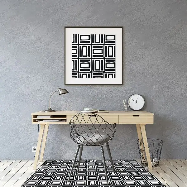 protectie podea scaun birou model geometric