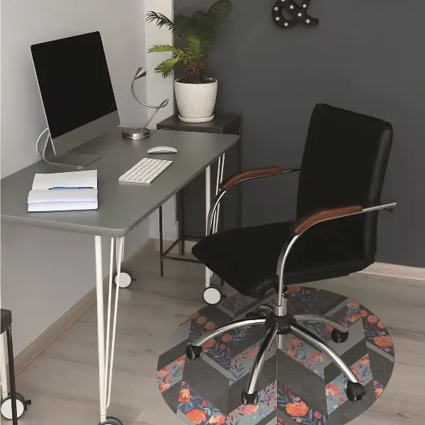 Covorașe pentru scaune flori Herringbone