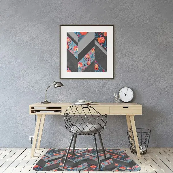 Covorașe pentru scaune flori Herringbone