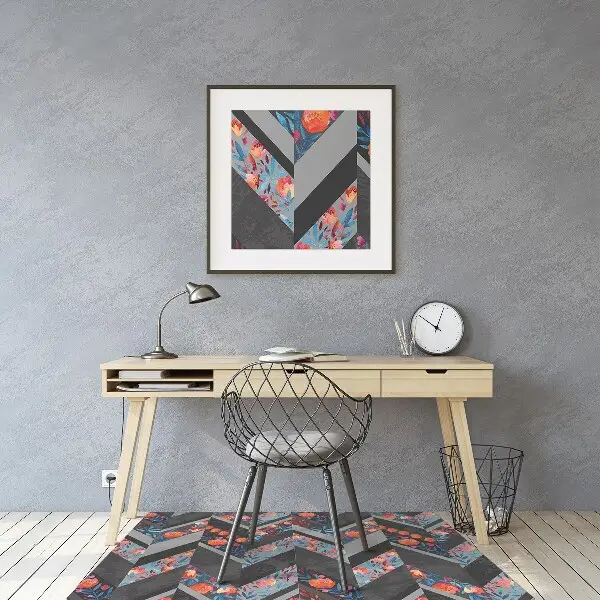 Covorașe pentru scaune flori Herringbone