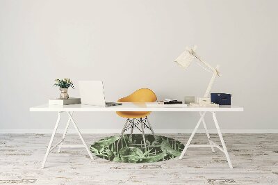 protectie podea birou frunze de culoare închisă