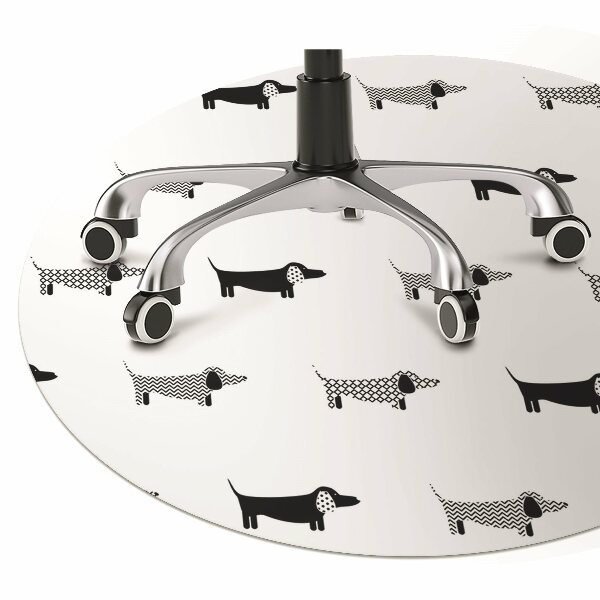 protectie podea birou dachshunds