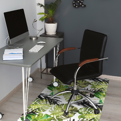 protectie podea scaun birou frunze acuarelă