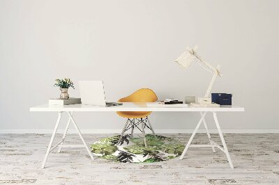 protectie podea scaun birou frunze acuarelă
