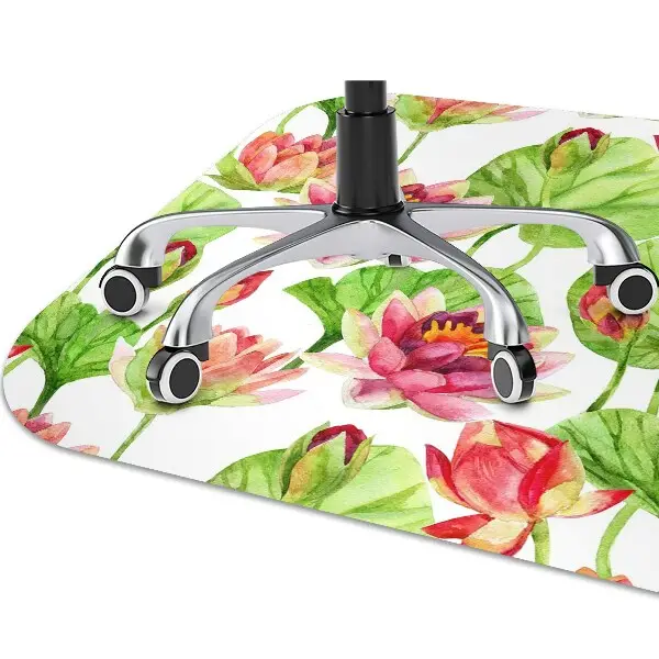 Covoras pentru protectie pardosea Frunzele de flori de lotus