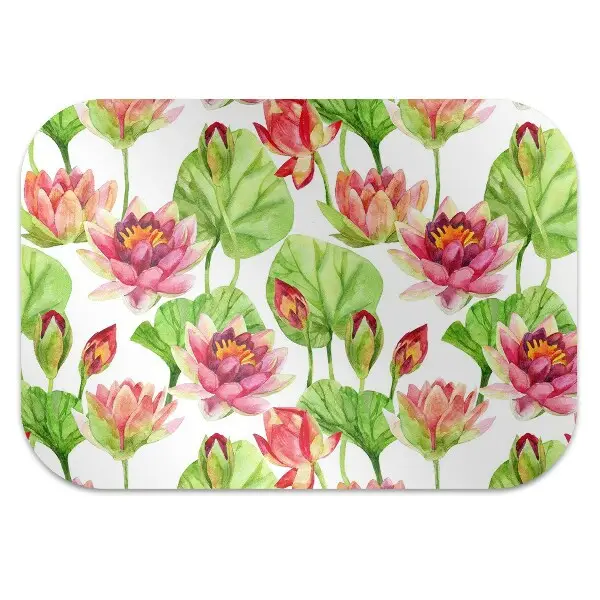 Covoras pentru protectie pardosea Frunzele de flori de lotus