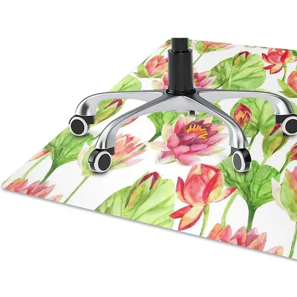 Covoras pentru protectie pardosea Frunzele de flori de lotus