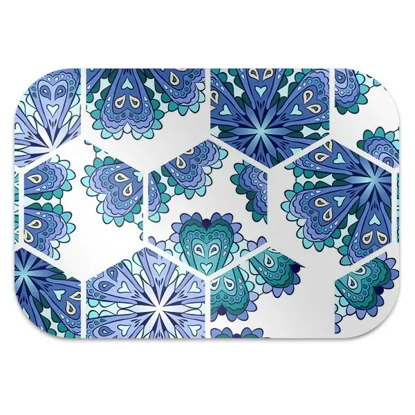 Covorașe pentru scaune flori hexagonale