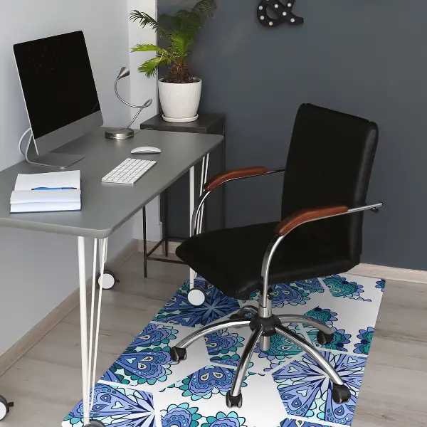 Covorașe pentru scaune flori hexagonale