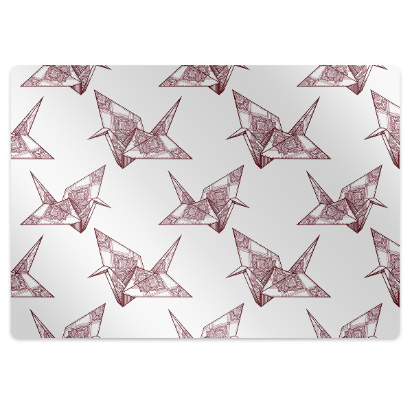 protectie podea scaun birou păsări origami