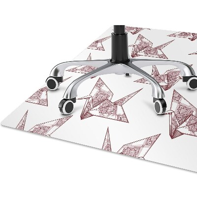 protectie podea scaun birou păsări origami