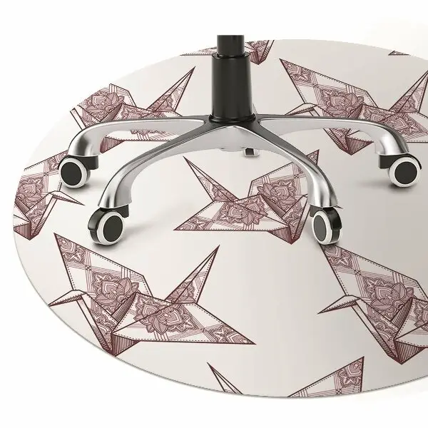 protectie podea scaun birou păsări origami