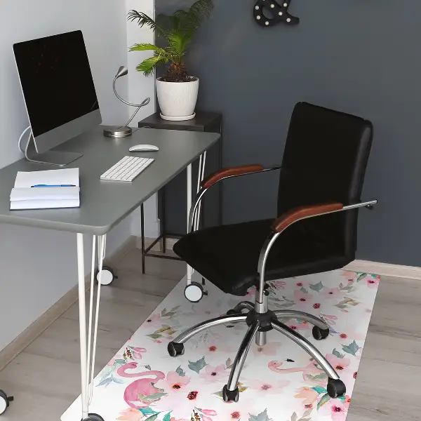 protectie podea scaun birou flori Flamingos