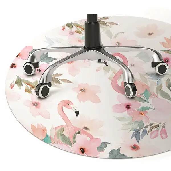 protectie podea scaun birou flori Flamingos