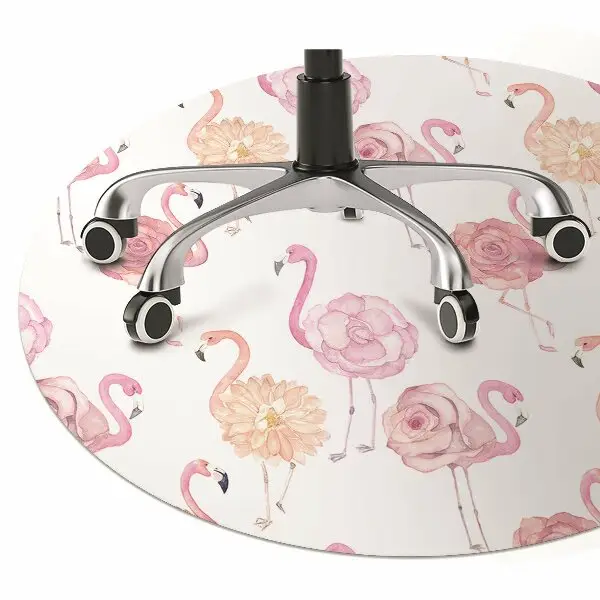 protectie podea birou Flamingos și flori