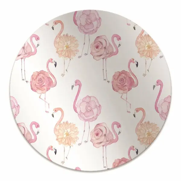 protectie podea birou Flamingos și flori