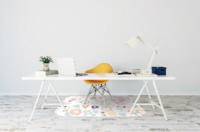 protectie podea scaun birou vrăbii pictate