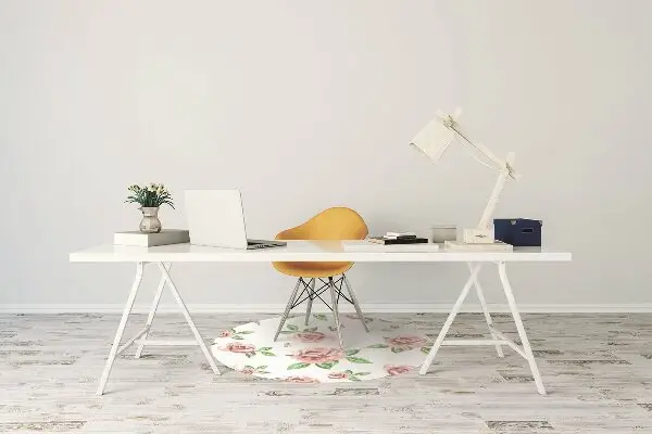 Covoras pentru protectie pardosea flori pastel