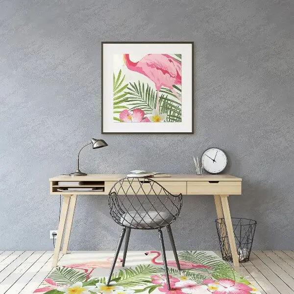 Covorașe pentru scaune două flamingo