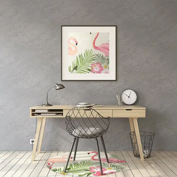 Covorașe pentru scaune două flamingo