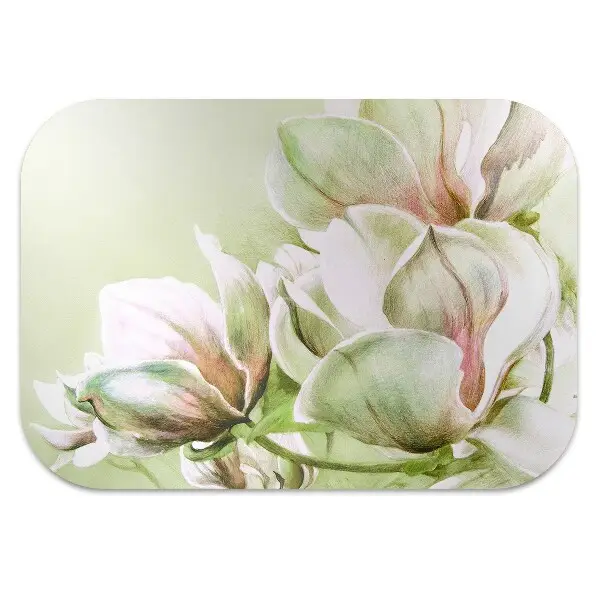 Covoras pentru protectie pardosea flori magnolia