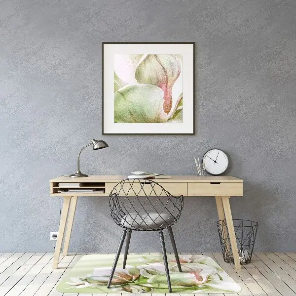 Covoras pentru protectie pardosea flori magnolia