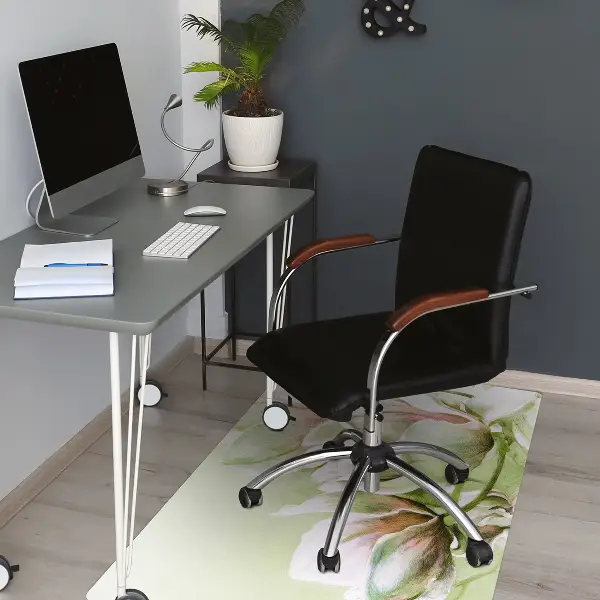 Covoras pentru protectie pardosea flori magnolia