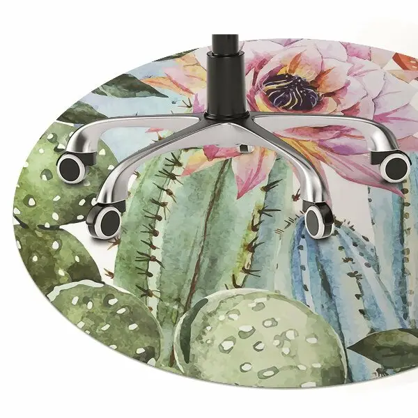 protectie podea scaun birou cactuși colorat