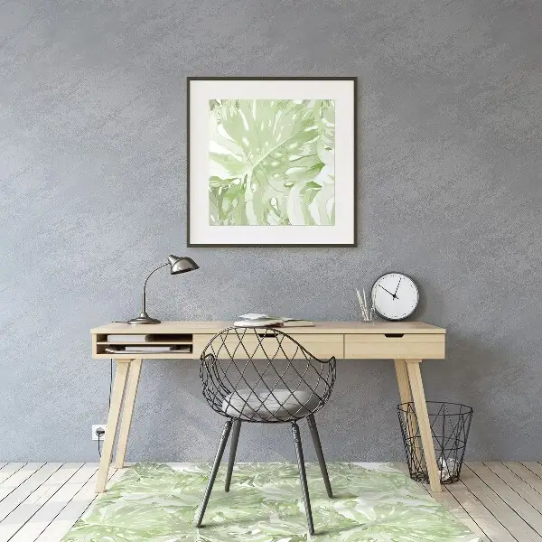 protectie podea scaun birou frunze de monstera