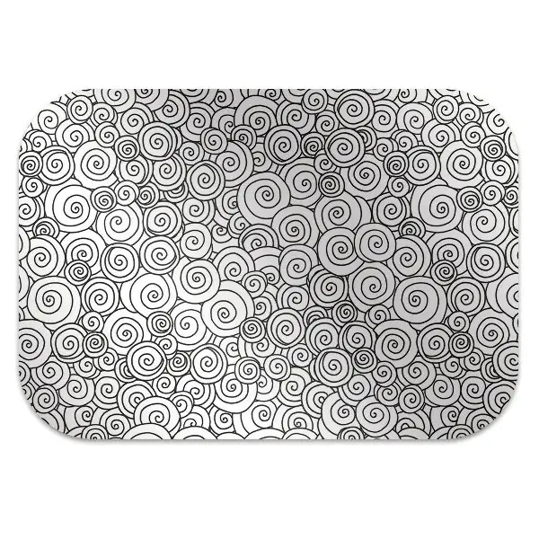 protectie podea birou swirls negru și alb
