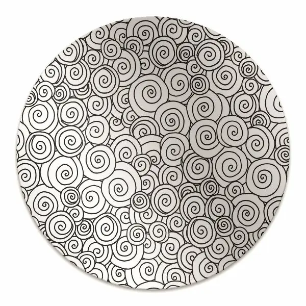 protectie podea birou swirls negru și alb