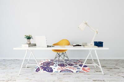 protectie podea scaun birou flori abstracte