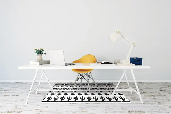 Covorașe pentru scaune Boho alb-negru