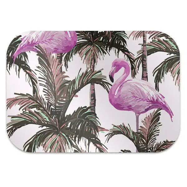 protectie podea birou Flamingos în palmele