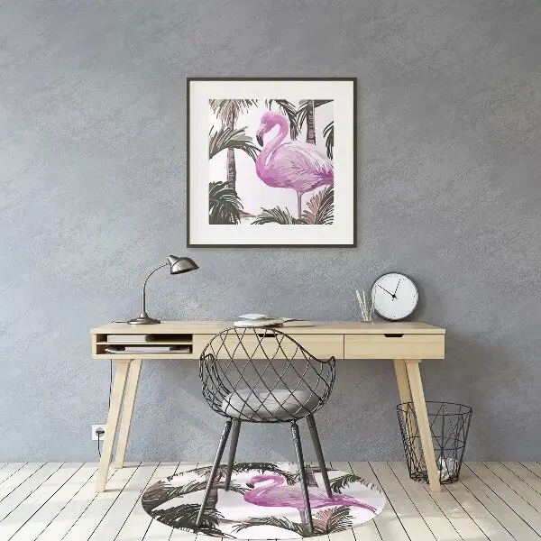 protectie podea birou Flamingos în palmele