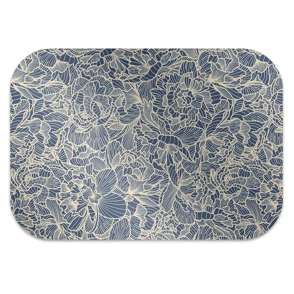 Covoras pentru protectie pardosea floare albastra