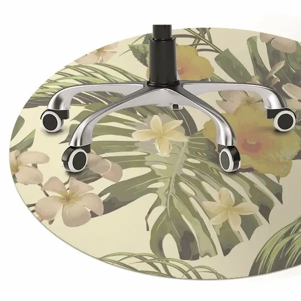 protectie podea scaun frunze și flori tropicale
