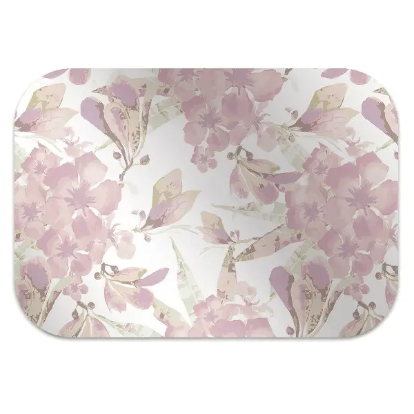Covoras pentru protectie pardosea Pale hibiscus roz