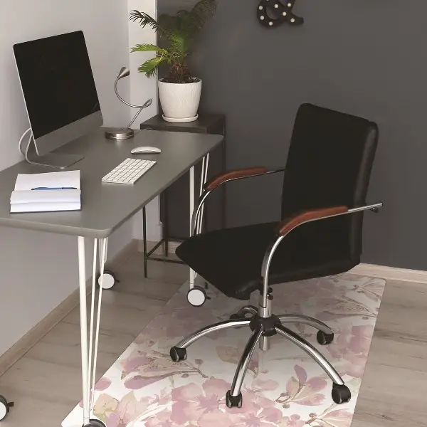 Covoras pentru protectie pardosea Pale hibiscus roz